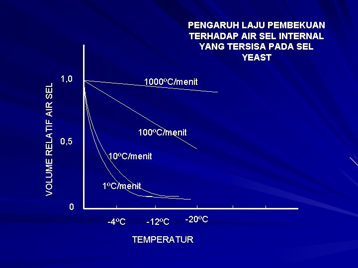 VOLUME RELATIF AIR SEL PENGARUH LAJU PEMBEKUAN TERHADAP AIR SEL INTERNAL YANG TERSISA PADA