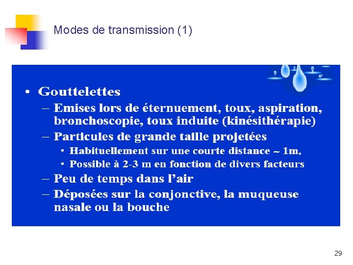 Modes de transmission (1) 29 