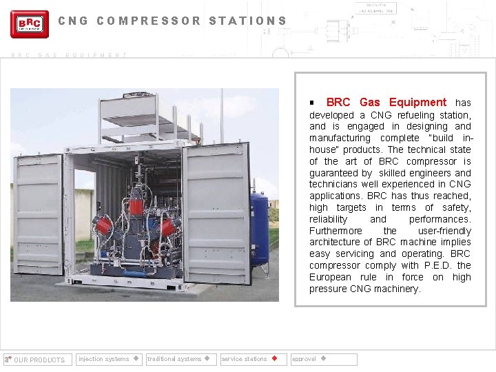 CNG COMPRESSOR STATIONS B R C G A S E Q U I P