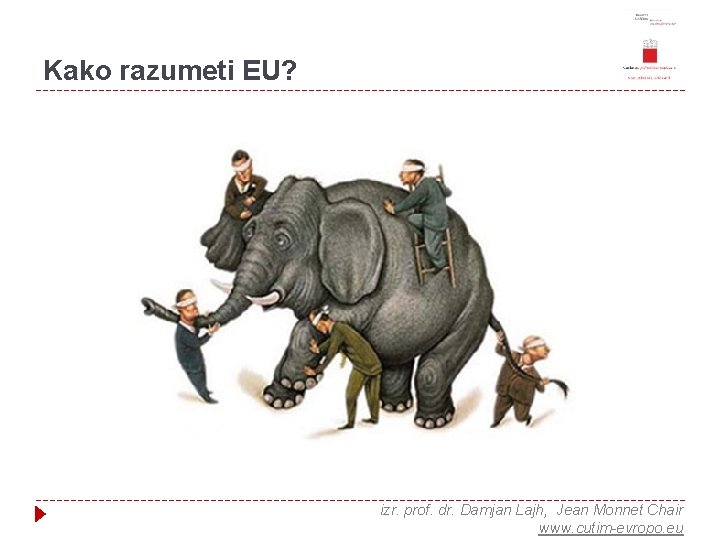 Kako razumeti EU? izr. prof. dr. Damjan Lajh, Jean Monnet Chair www. cutim-evropo. eu