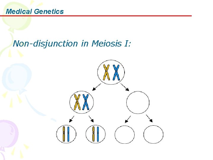 Medical Genetics Non-disjunction in Meiosis I: 