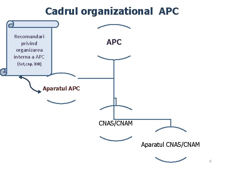 Cadrul organizational APC Recomandari privind organizarea interna a APC (Set, cap. XIII) APC Aparatul
