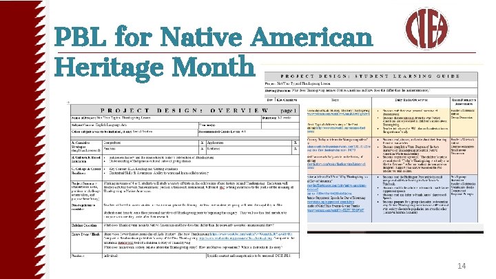 PBL for Native American Heritage Month 14 