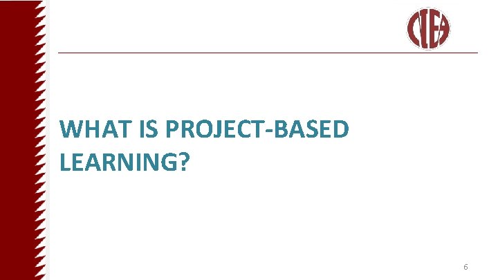 WHAT IS PROJECT-BASED LEARNING? 6 