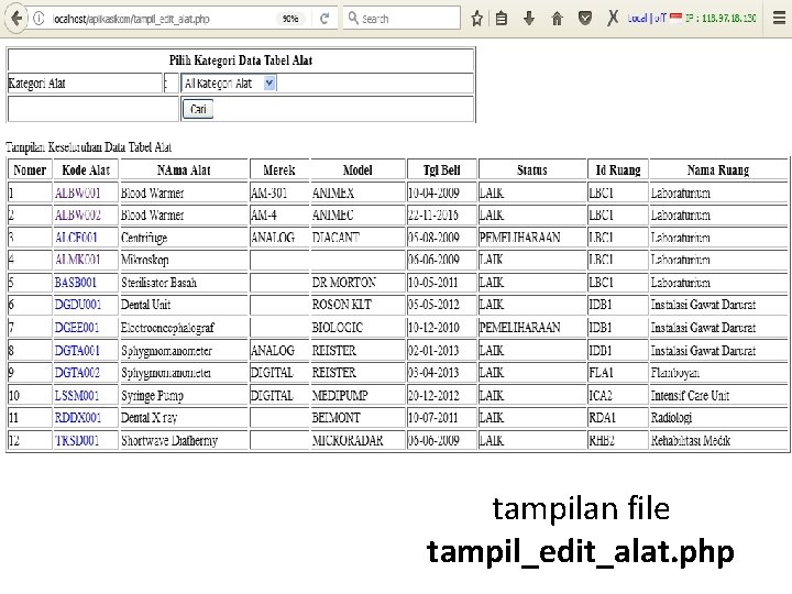 tampilan file tampil_edit_alat. php 