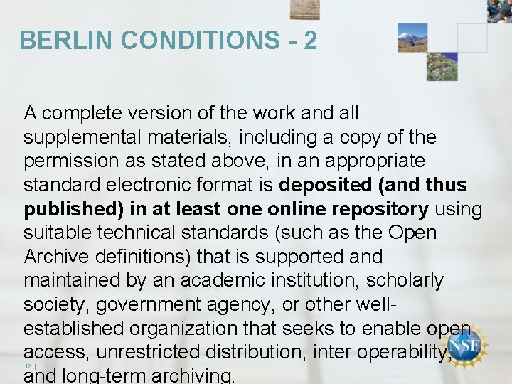 BERLIN CONDITIONS - 2 A complete version of the work and all supplemental materials,
