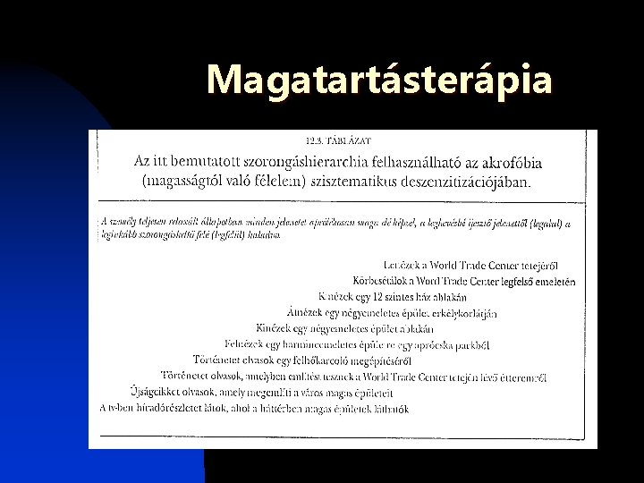 Magatartásterápia Magatartásterápia