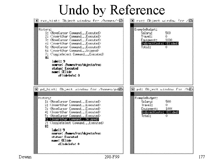 Undo by Reference Dewan 290 -F 99 177 