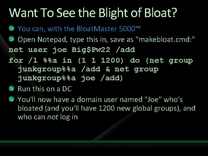 Want To See the Blight of Bloat? You can, with the Bloat. Master 5000™