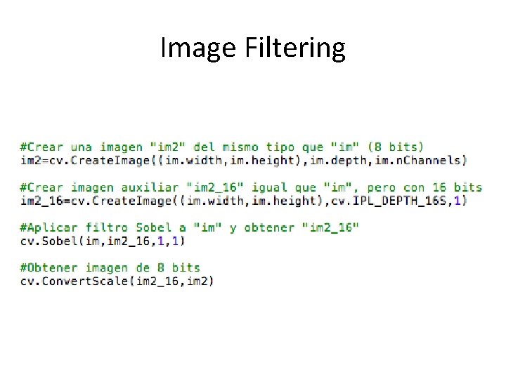 Image Filtering 