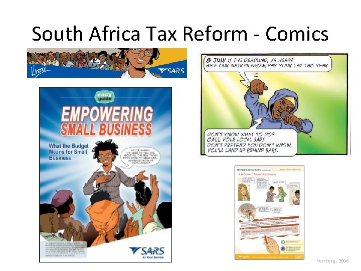 South Africa Tax Reform - Comics Herzberg , 2006 