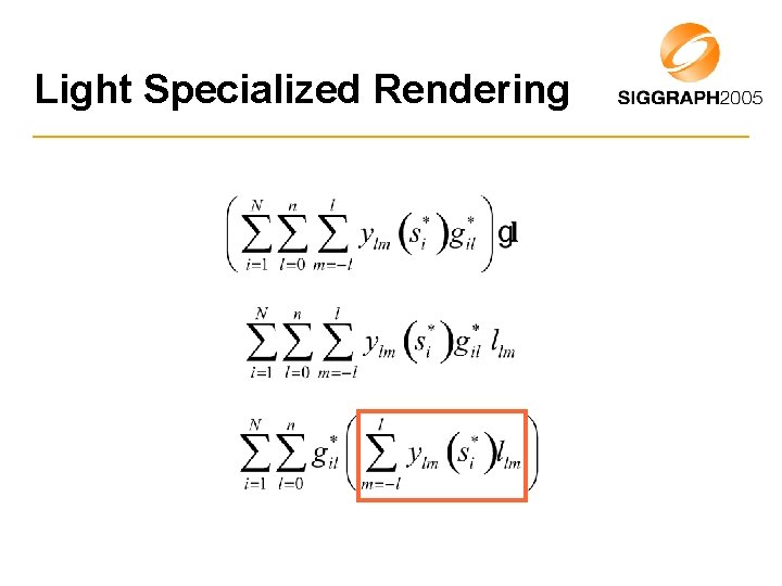 Light Specialized Rendering 