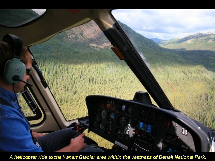 A helicopter ride to the Yanert Glacier area within the vastness of Denali National