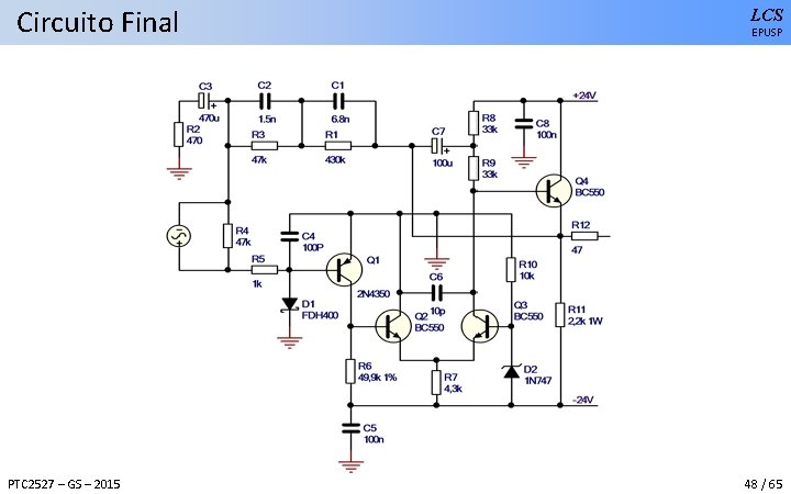 Circuito Final PTC 2527 – GS – 2015 LCS EPUSP 48 / 65 