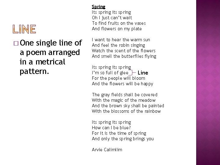 Spring Its spring its spring Oh I just can’t wait To find fruits on