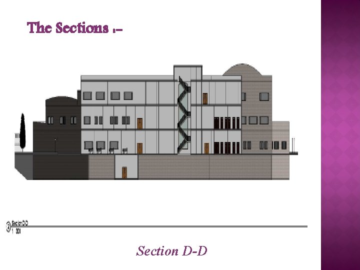 The Sections : - Section D-D 