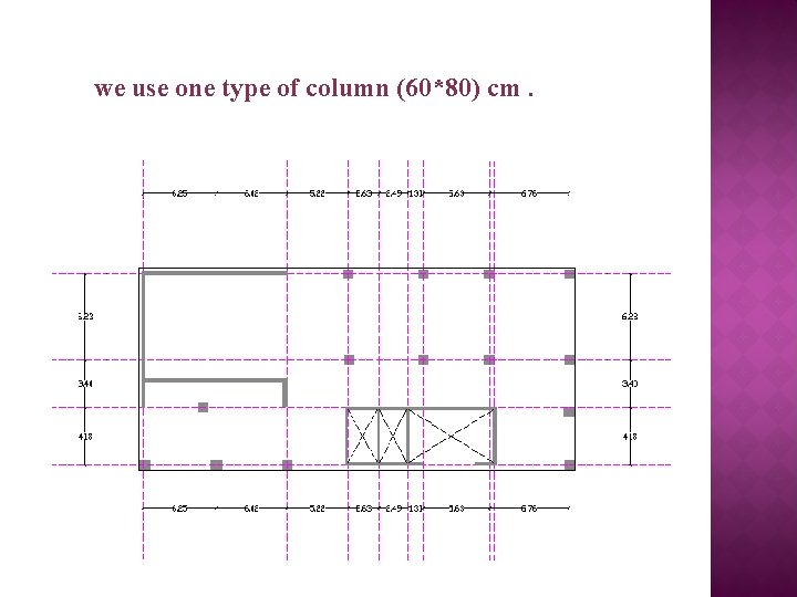 we use one type of column (60*80) cm. 
