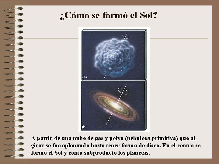 ¿Cómo se formó el Sol? A partir de una nube de gas y polvo