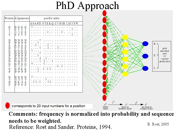 Ph. D Approach Comments: frequency is normalized into probability and sequence needs to be