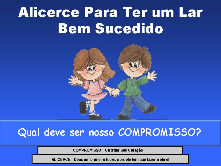 Alicerce Para Ter um Lar Bem Sucedido DESEJO FORTE: Desejar ser transformado! Qual deve