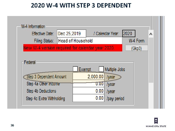 2020 W-4 WITH STEP 3 DEPENDENT 36 