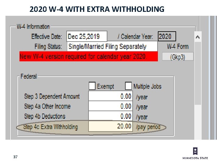 2020 W-4 WITH EXTRA WITHHOLDING 37 