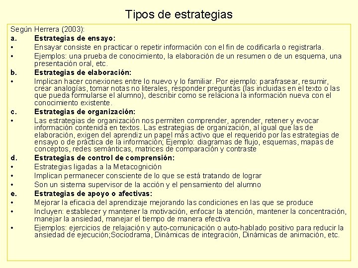 ESTRATEGIAS DE ENSEANZA APRENDIZAJE Elaborado por Mtra Adriana