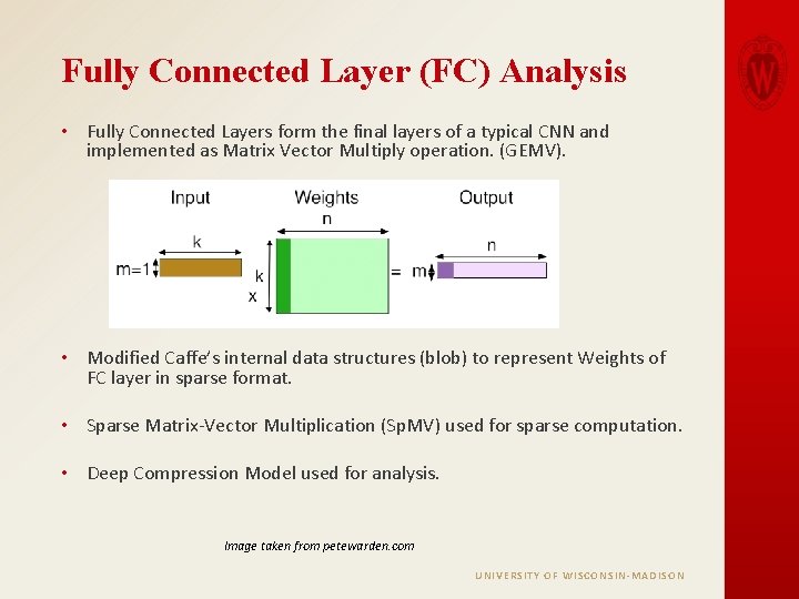 Fully Connected Layer (FC) Analysis • Fully Connected Layers form the final layers of