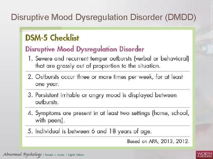 Disruptive Mood Dysregulation Disorder (DMDD) 
