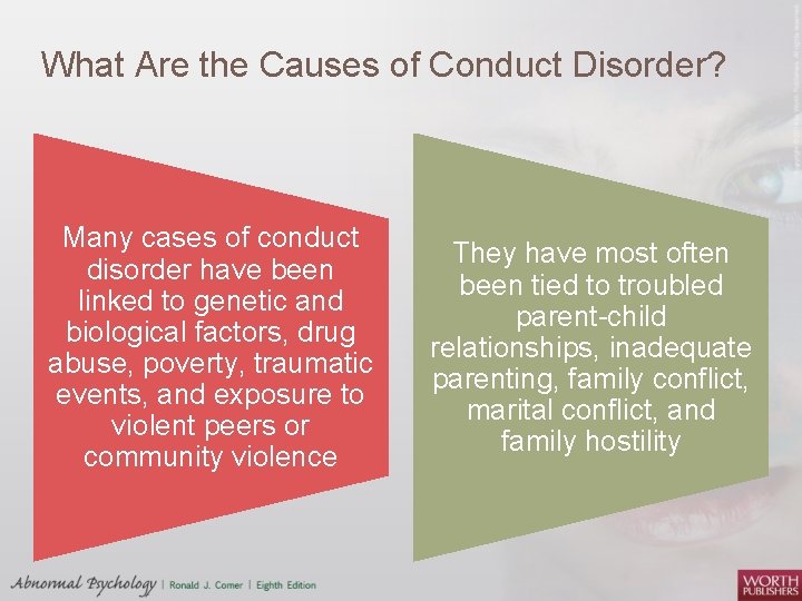 What Are the Causes of Conduct Disorder? Many cases of conduct disorder have been