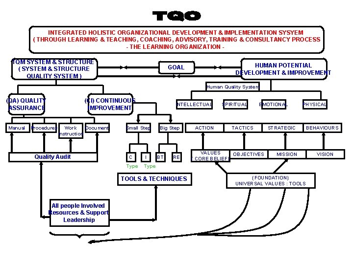 INTEGRATED HOLISTIC ORGANIZATIONAL DEVELOPMENT & IMPLEMENTATION SYSYEM ( THROUGH LEARNING & TEACHING, COACHING, ADVISORY,