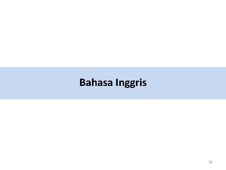 Bahasa Inggris 29 