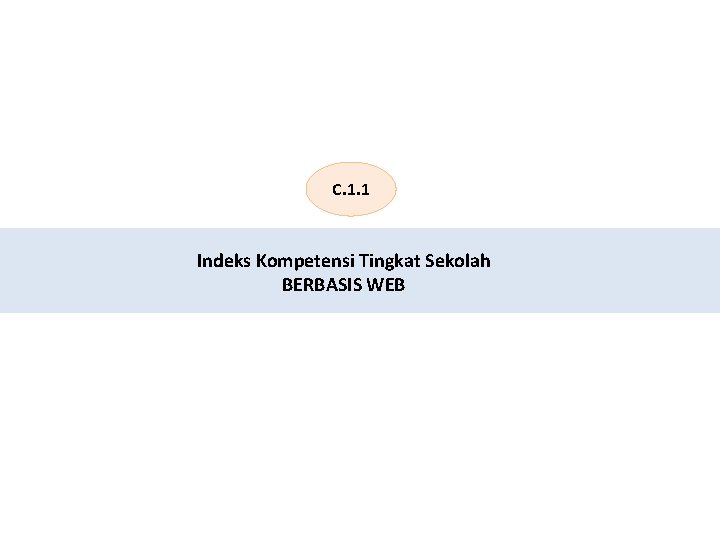 C. 1. 1 Indeks Kompetensi Tingkat Sekolah BERBASIS WEB 