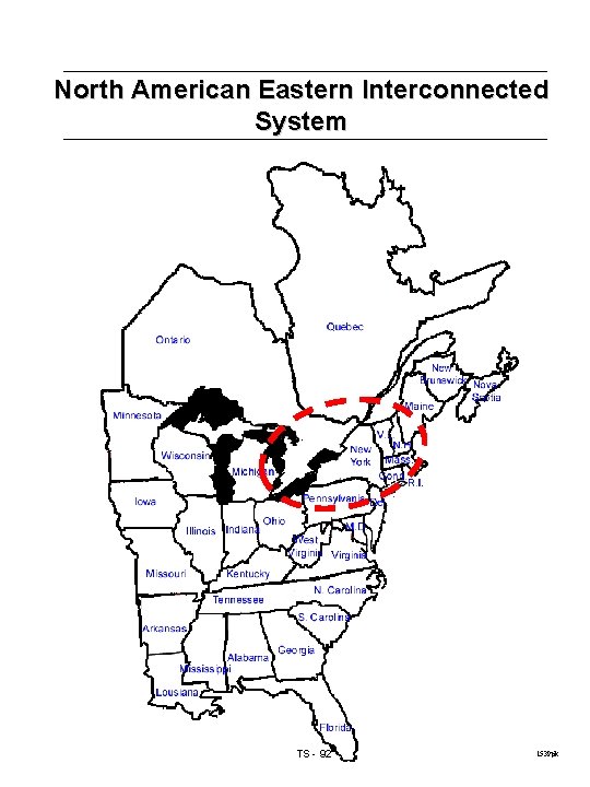 North American Eastern Interconnected System TS - 92 1539 pk 