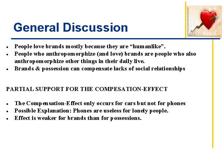 General Discussion ● ● ● People love brands mostly because they are “humanlike”. People