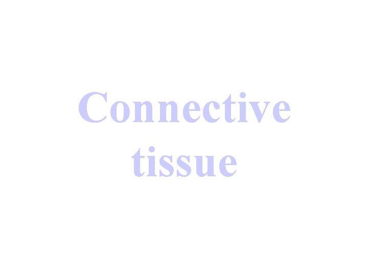 Connective tissue 
