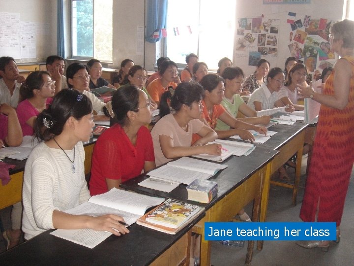 Jane teaching her class 