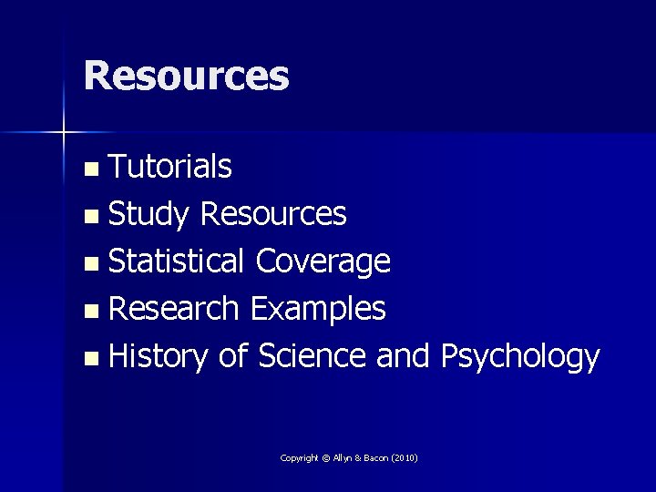 Resources n Tutorials n Study Resources n Statistical Coverage n Research Examples n History