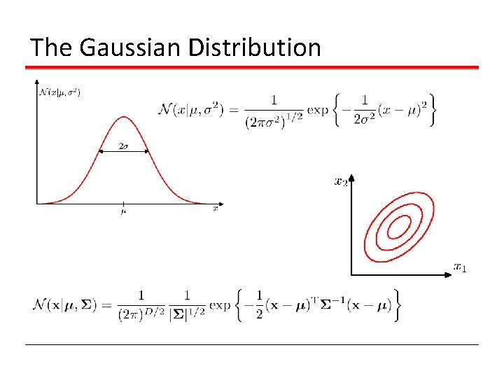 The Gaussian Distribution The Gaussian Distribution