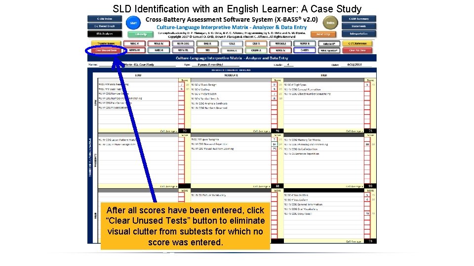 SLD Identification with an English Learner: A Case Study After all scores have been