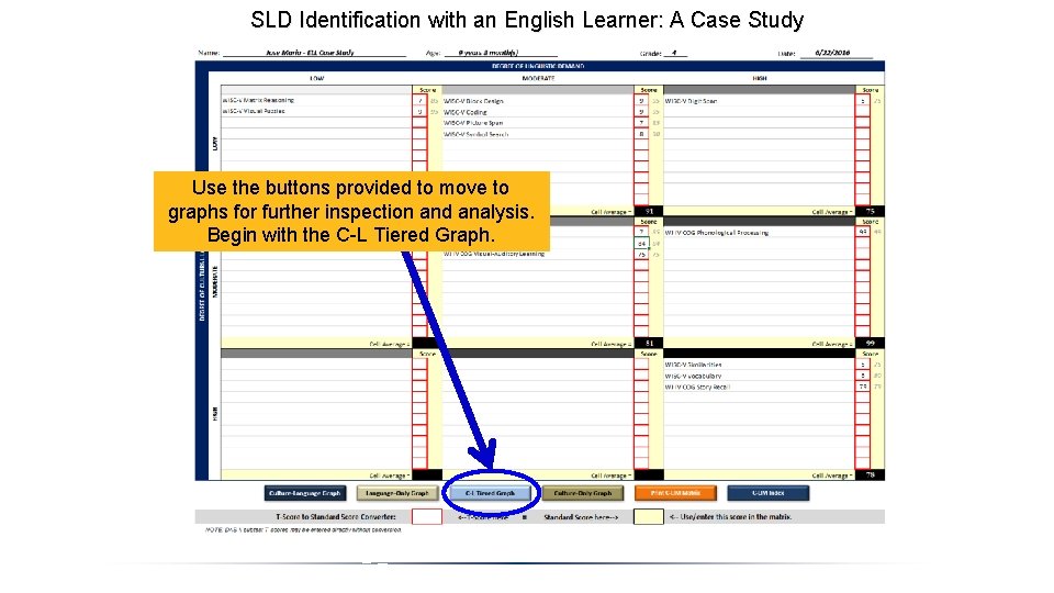 SLD Identification with an English Learner: A Case Study Use the buttons provided to