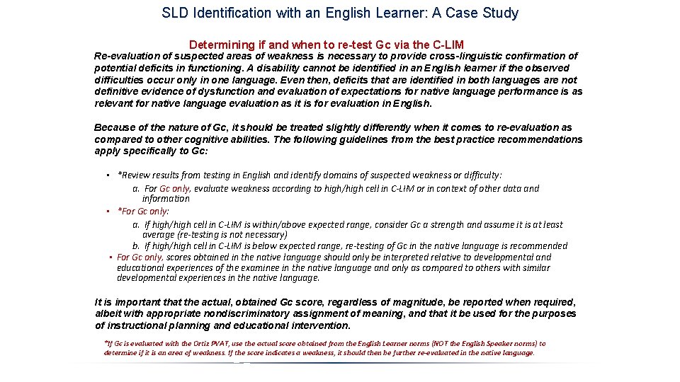 SLD Identification with an English Learner: A Case Study Determining if and when to