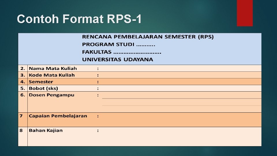 Contoh Format RPS-1 