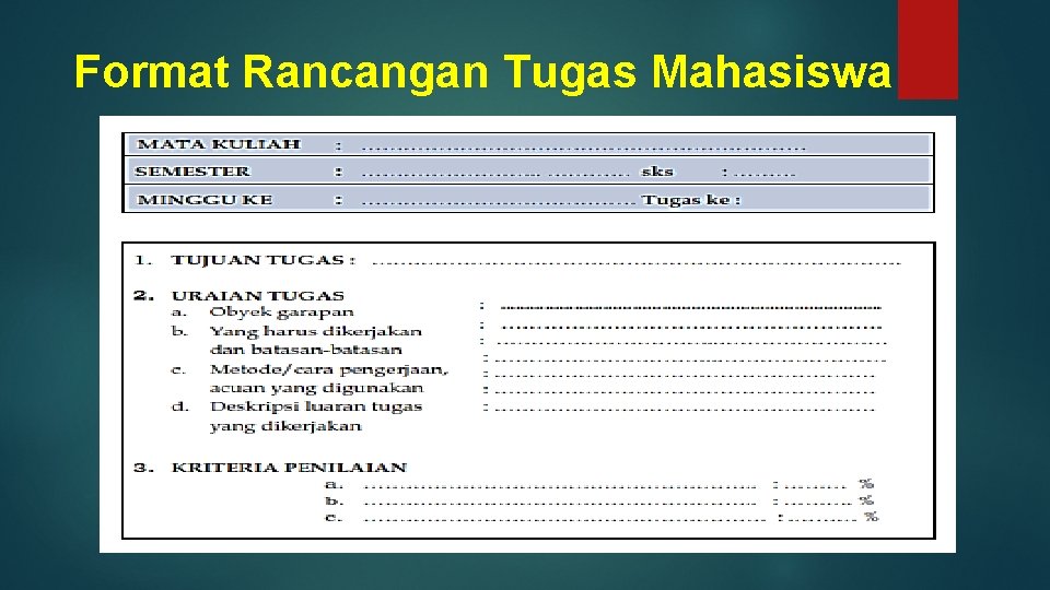 Format Rancangan Tugas Mahasiswa 
