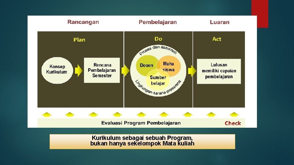 Kurikulum sebagai sebuah Program, bukan hanya sekelompok Mata kuliah 