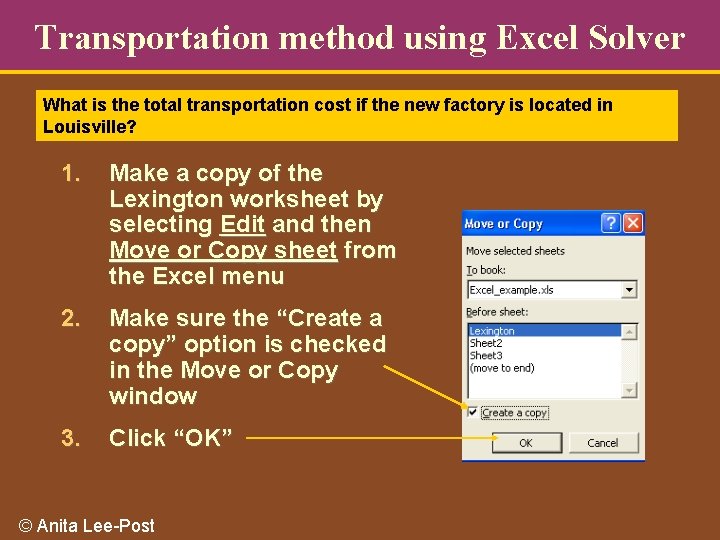 Transportation method using Excel Solver What is the total transportation cost if the new