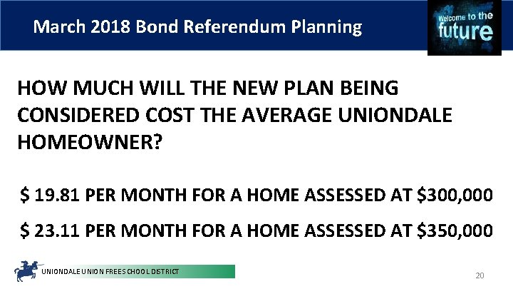 March 2018 Bond Referendum Planning HOW MUCH WILL THE NEW PLAN BEING CONSIDERED COST