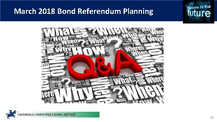 March 2018 Bond Referendum Planning UNIONDALE UNION FREE SCHOOL DISTRICT 21 