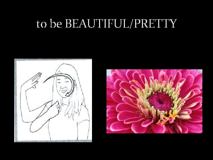 to be BEAUTIFUL/PRETTY 