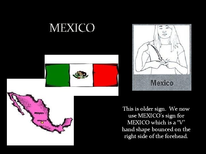 MEXICO This is older sign. We now use MEXICO’s sign for MEXICO which is